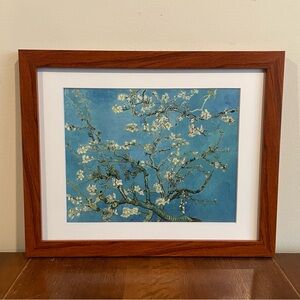 Vincent Van Gogh Almond Blossoms 15x12 Brown Wood Framed Print Floral Wall Art